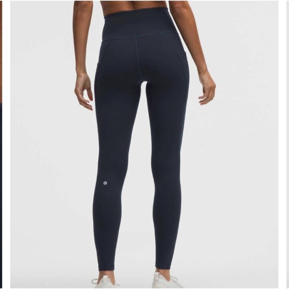 NWT Lululemon Wunder Train 28" Pockets 2 High-Rise Tight True Navy NEW Leggings